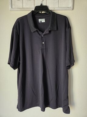 PGA Tour Men's Black Performance Polo